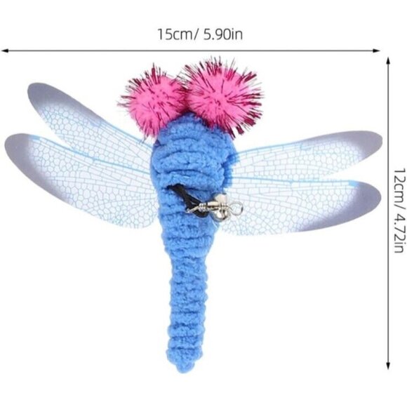 5pc Replacement Dragonfly Toy Interactive For Cats & Kittens For Toy Wands New - Picture 3 of 7